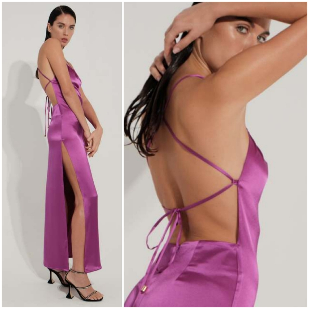 NWT Nonchalant Label Revolve Dress Size Small Maxi Formal Purple Wedding Guest
